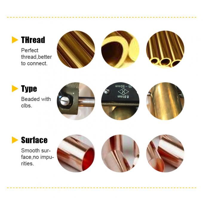 METAL Bezszwowe pręty C70600 90/10 Miedź Nikel CuNi Wysoka temperatura Wysokie ciśnienie 1