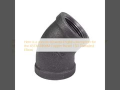 Kolanko z gwintem miedziano-niklowym 1,5D ASTM B466M