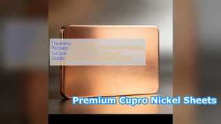 Arkusze niklowe Premium Cupro C70600 C71500 Opakowanie nadające się do żeglugi