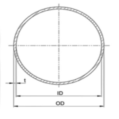 Round Cuni9010 C70600 Seamless Pipe 1"-24" STD API SGS