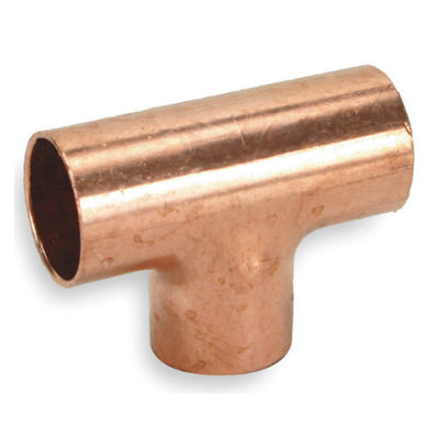 3/8" Inner Diameter 3 Way Equal Copper Tee Refrigeration And Air Conditioner Copper Pipe Fitting