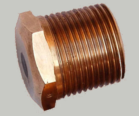 API 20 Bar DN 1" UNS C70600 Round Threaded Hex Plug