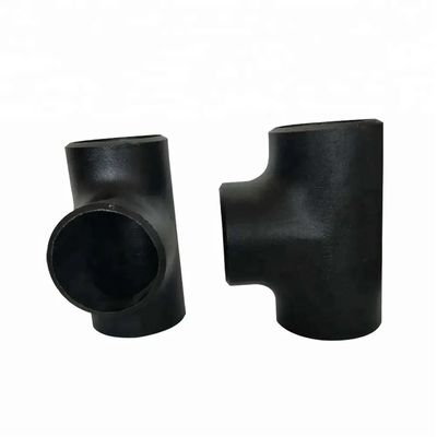 DN400 STD A234 WPB ASME B16.9 Equal Reducing Tee Fitting Black Seamless Pipe Fitting