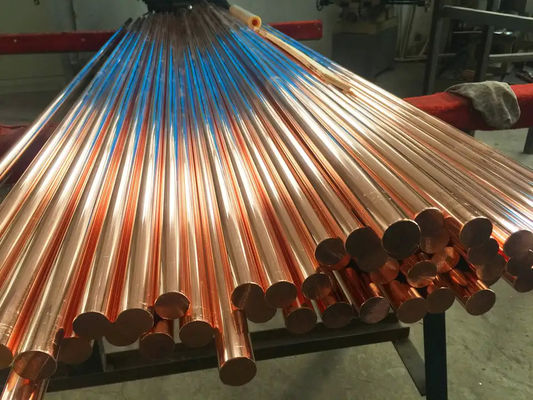 99.9% Purity Customized Straight Copper Bars / Rod  C11000 C10200