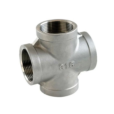 Carton Box Cross Pipe Fitting Threaded End Type 1/2 Inch Connection Size For Use In Fuel Oil Water And Gas Lines