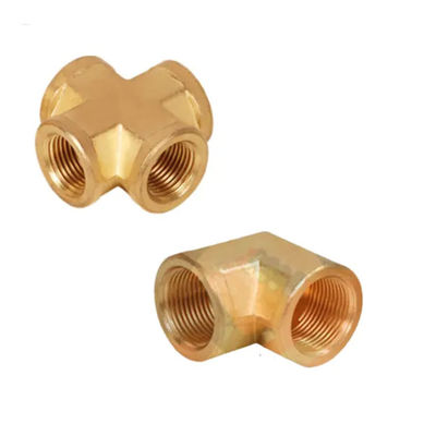 High Pressure Brass Pipe Cross And Elbow Fitting ISO Standard
