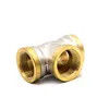 Customized Brass Copper Female 3 Way Threaded Equal Tee Pipe Fitting