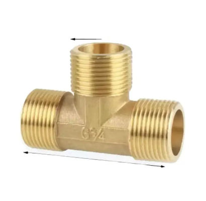 Copper 3 Way Elbow Connector Lpg Brass Tee With Internal And External Thread 1/8 1/4 3/4 Point