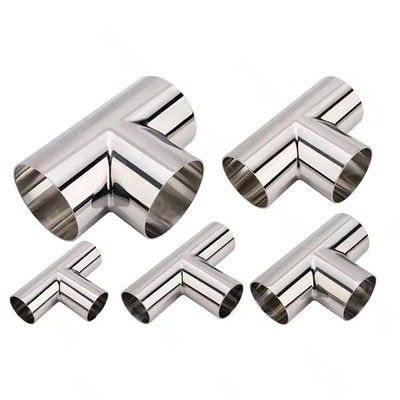 C70600 CuNi 9010 Copper Nickel Reducing Equal Tee Pipe Fittings Three Ways