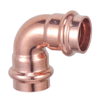 90 Degree Short Radius Elbow Copper Press Fitting Match Rigid And Milwauke 1/2" To 4" ASTM