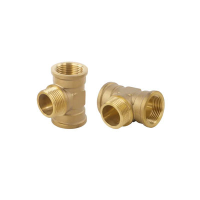Threaded Connection Brass And Other Tees With Threaded Connection Teeth Inner And Outer Wires To Extend Copper Tees