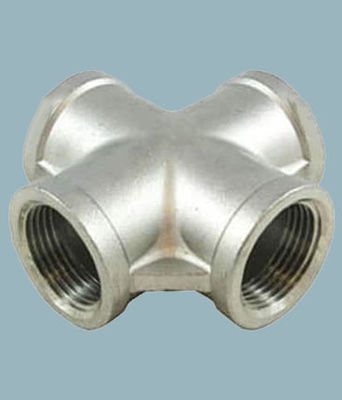Carton Box Cross Pipe Fitting Threaded End Type 1/2 Inch Connection Size For Use In Fuel Oil Water And Gas Lines