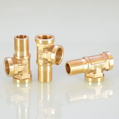 Threaded Connection Brass And Other Tees With Threaded Connection Teeth Inner And Outer Wires To Extend Copper Tees