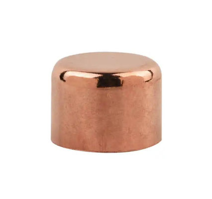 150 PSI Copper Pipe Cap For Threaded Connection Pipe Fitting Customized Shape