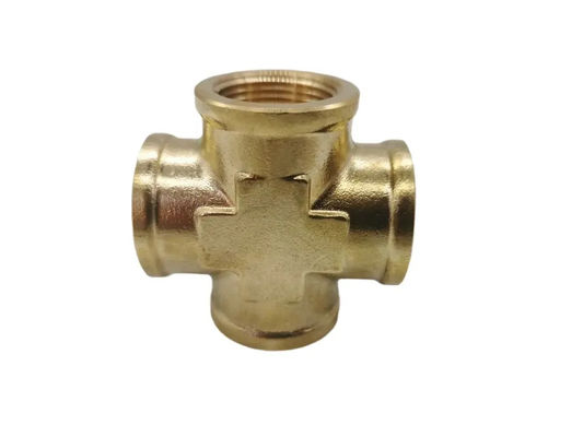 1/2 Threaded Cross Pipe Fitting 150 PSI Pressure Rating for High Pressure