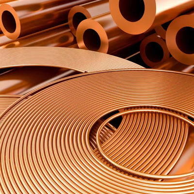 Copper Pipe Coil Customized C3600 Brass Induction Heater Copper Max Tube Pipes Soldering For Gas Industrial