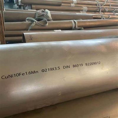 DIN 86019 Seamless Tubes CuNi10Fe1.6Mn For Pipes 10 Bar 14 Bar Copper Nickel Pipe