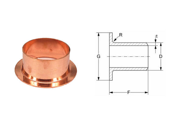 Weld Neck Stub Ends CuNi10Fe1Mn DN 20/OD 25 PN10/16 Cuni 90/10 Backing Flanges