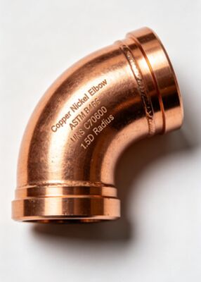C70600 Copper Nickel 90° Elbow ANSI B16.9 Seawater Proof Custom Schedule 80 BW Fitting