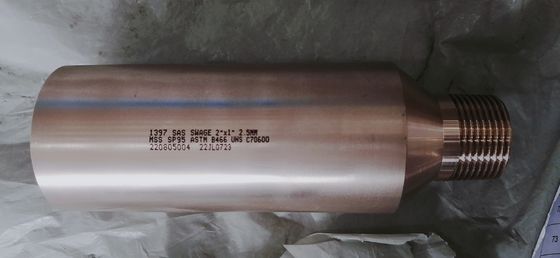 2"X1" 2.5mm UNS C70600 Swage Nipple Fitting Copper Nickel Forged