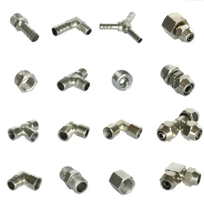 Copper Nickel Union Elbow Tee Union Inner And Outer Filament Water Pipe Straight Transitional Fittings