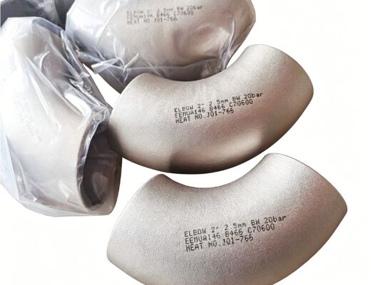 Miedź niklowa łokieć, ASTM B466, UNS C70600, promienie 1,5D